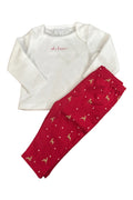 The White Company Organic Cotton Velour Oh Deer Embroidered Pyjamas 3–6 Months